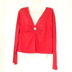 Wild Fable Stretch Tee Red with Ring Cutout at Cleavage  NEW